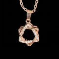 Rose Gold Pavé Star Pendant Necklace