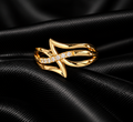 Crossed Wave Statement Ring