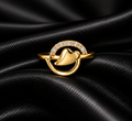 Heart Halo Gold Ring