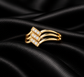 Triple Wave Bar Ring